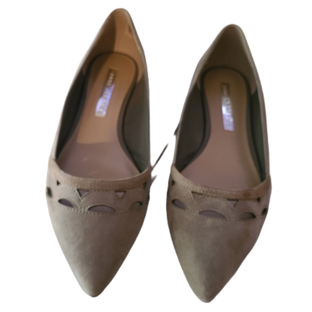 Audrey Brooke Marte Cutout Suede Flats
